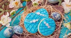 4 biscotti uovo di Pasqua decorati FOTO