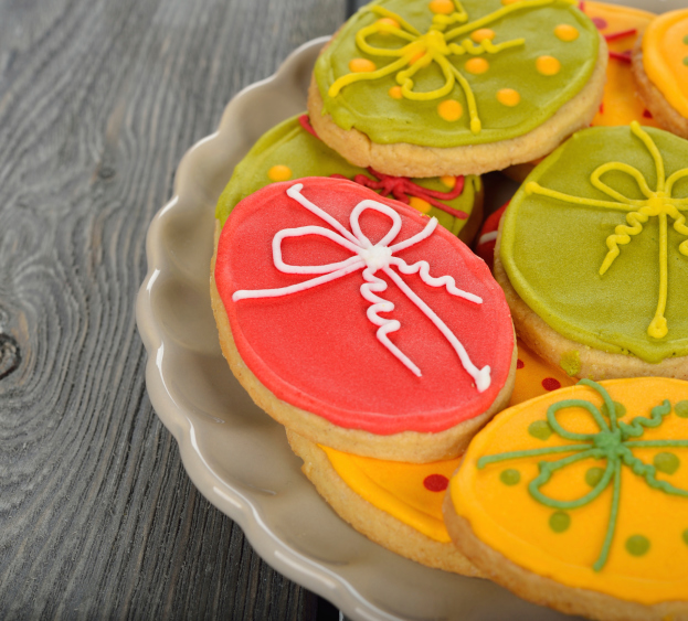 4 biscotti uovo di Pasqua decorati FOTO