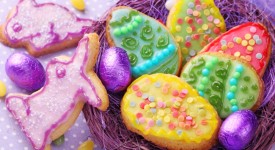 4 biscotti uovo di Pasqua decorati FOTO