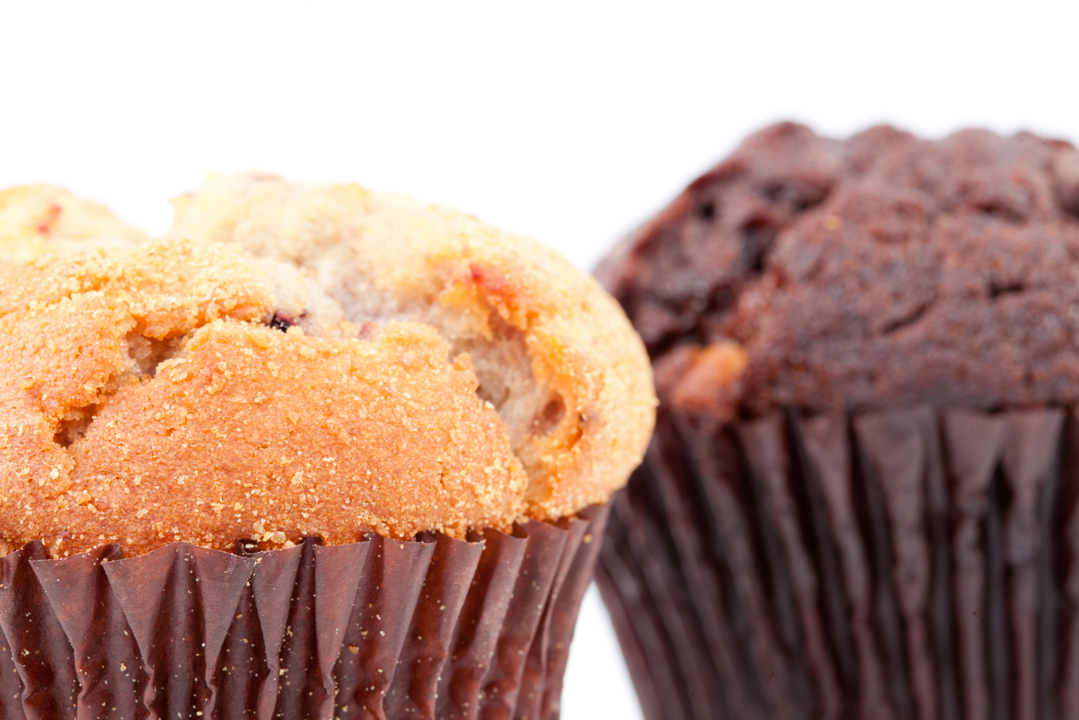 Muffin al cioccolato bianco e nero