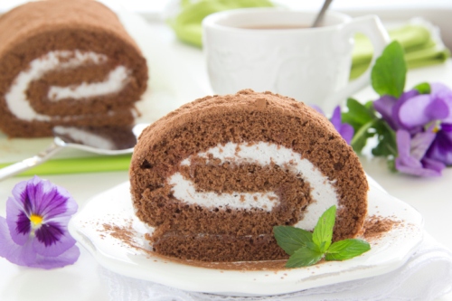 Rotolo Al Caffe Con Crema Al Mascarpone Torte Al Cioccolato