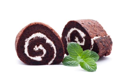 Rotolo cioccolato fondente panna montata