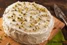Torta al pistacchio con panna montata Torta al pistacchio con panna montata