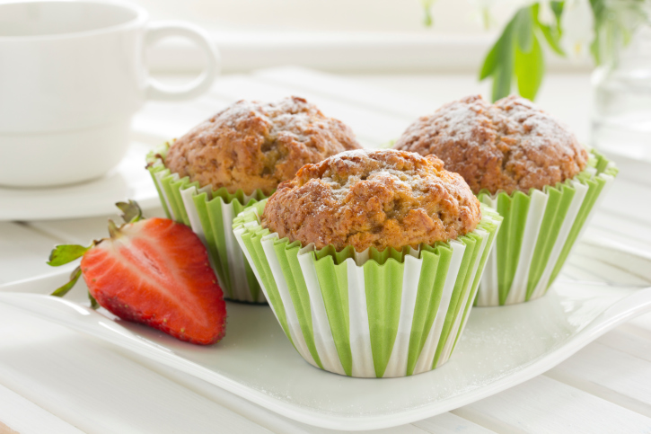 Muffin alle fragole e banane