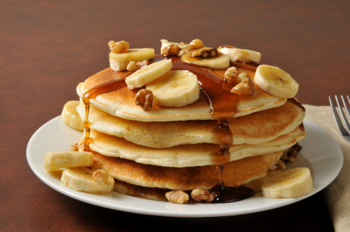 Pancake con banane e noci per Ferragosto