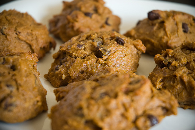 Biscotti di zucca e gocce di cioccolato