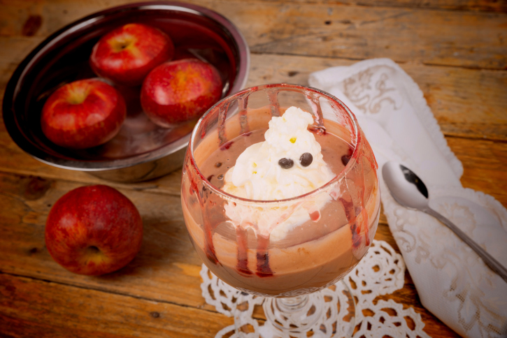 Budino con fantasma per Halloween