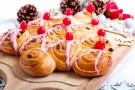 Albero di Natale di torta di rose Albero di Natale di torta di rose