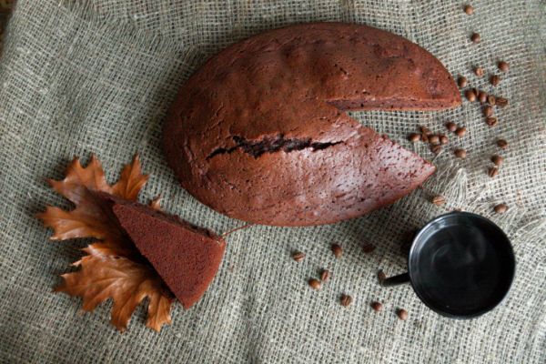 Torta caffè e cacao senza uova