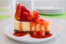 Cheesecake robiola e ricotta con fragole