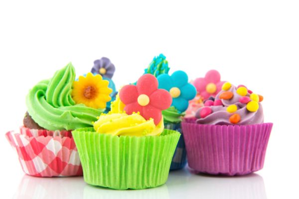 Cupcakes con fiori