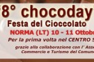 Chocoday – Festa del Cioccolato, 10-11 ottobre a Norma (LT)