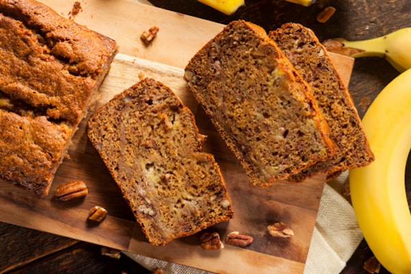 Pane di banana , cioccolato 