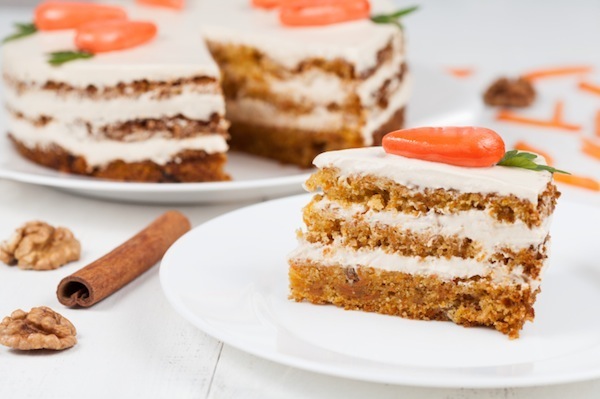 torta di carote, carrot cake di Starbuck, carote