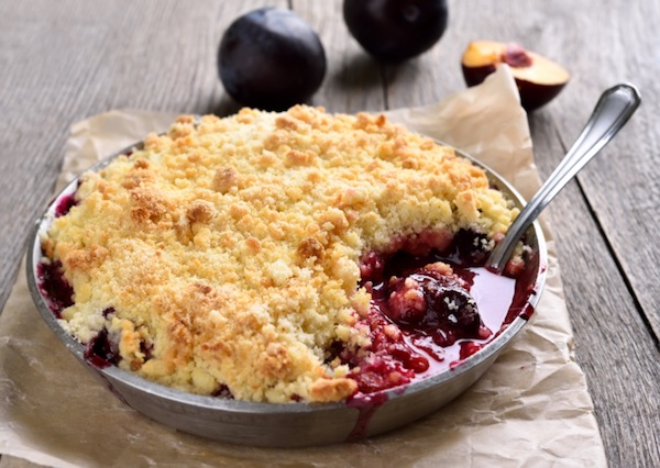 crumble di prugne, crumble con doppie prugne