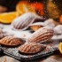 Madeleines al cioccolato e arancia