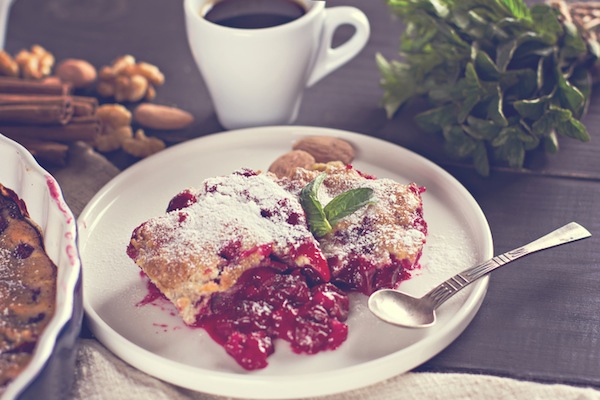 crostata con frolla di grano saraceno, pasta frolla