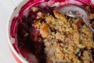 Crumble al cacao con le prugne