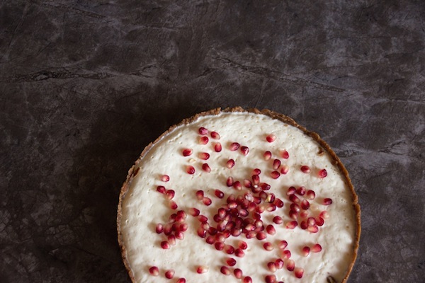 mini cheesecake con melagrana