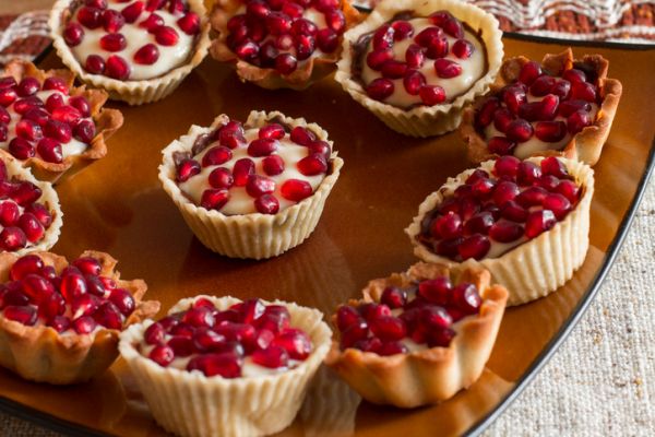 Tartellette crema e melograna per Natale 2016