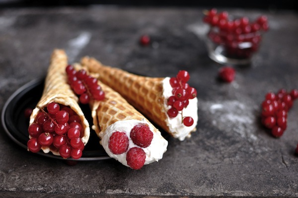 crema chantilly con lamponi, san valentino