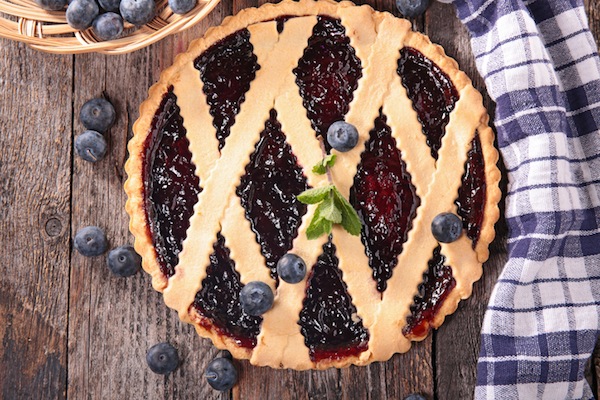 crostata senza zucchero, crostata di mirtilli crostata senza glutine